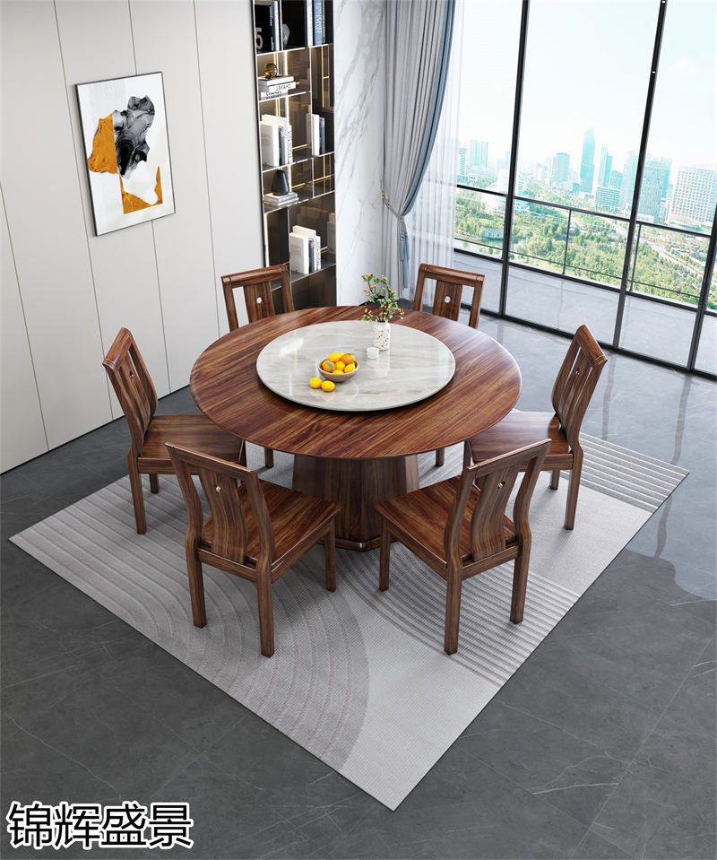 錦輝盛景現(xiàn)代實木風(fēng)格烏金木家具