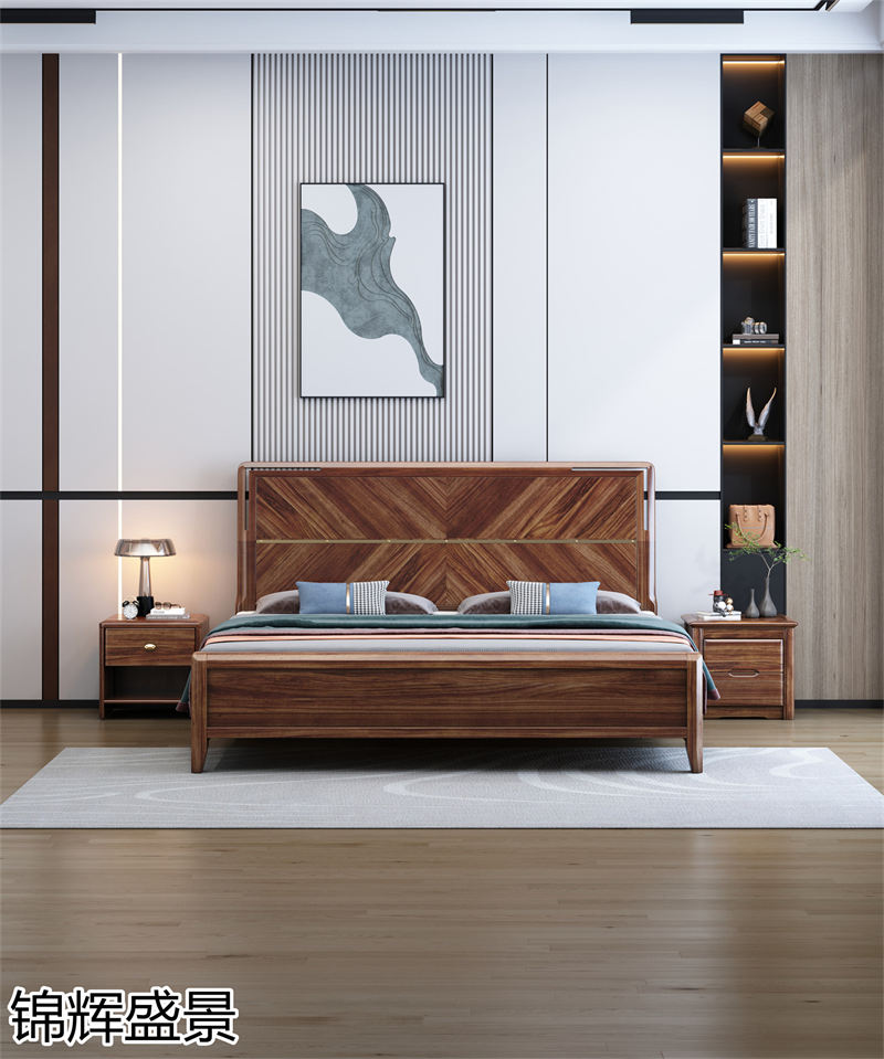 錦輝盛景現(xiàn)代實木風(fēng)格烏金木家具