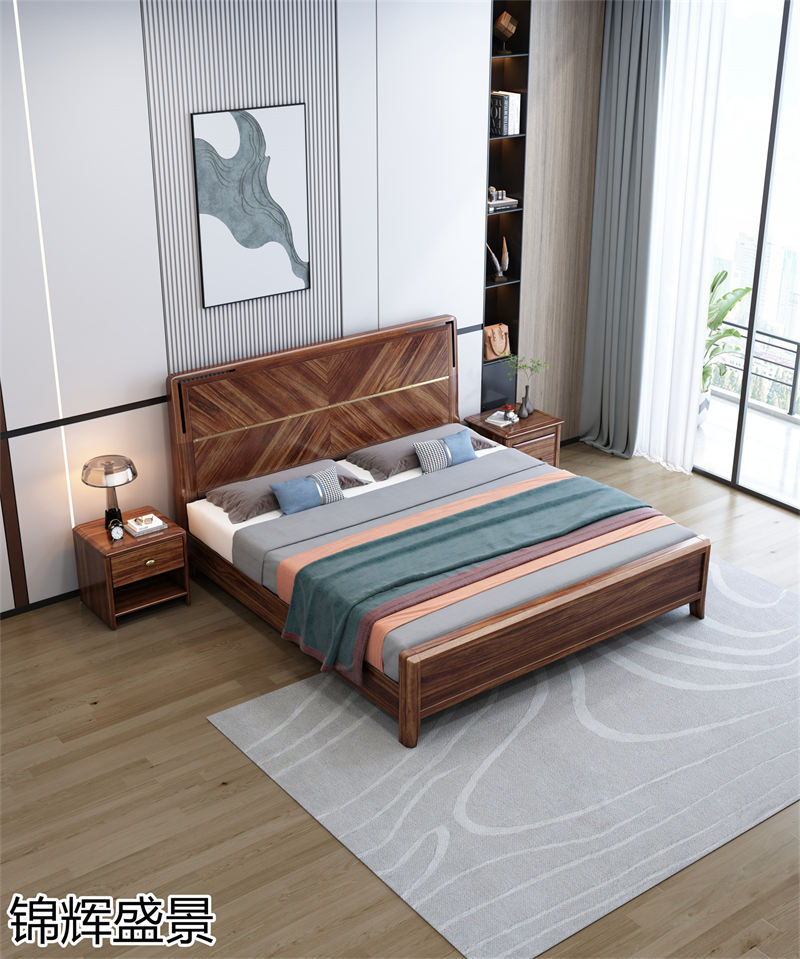 錦輝盛景現(xiàn)代實木風(fēng)格烏金木家具