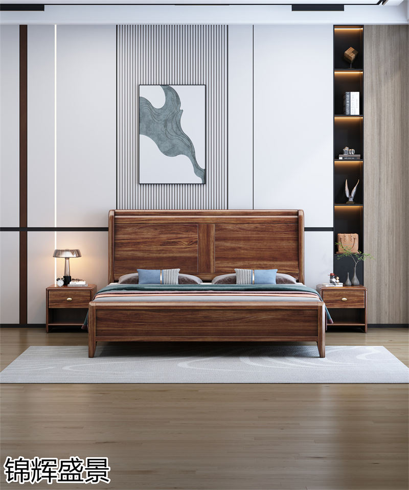 錦輝盛景現(xiàn)代實木風(fēng)格烏金木家具