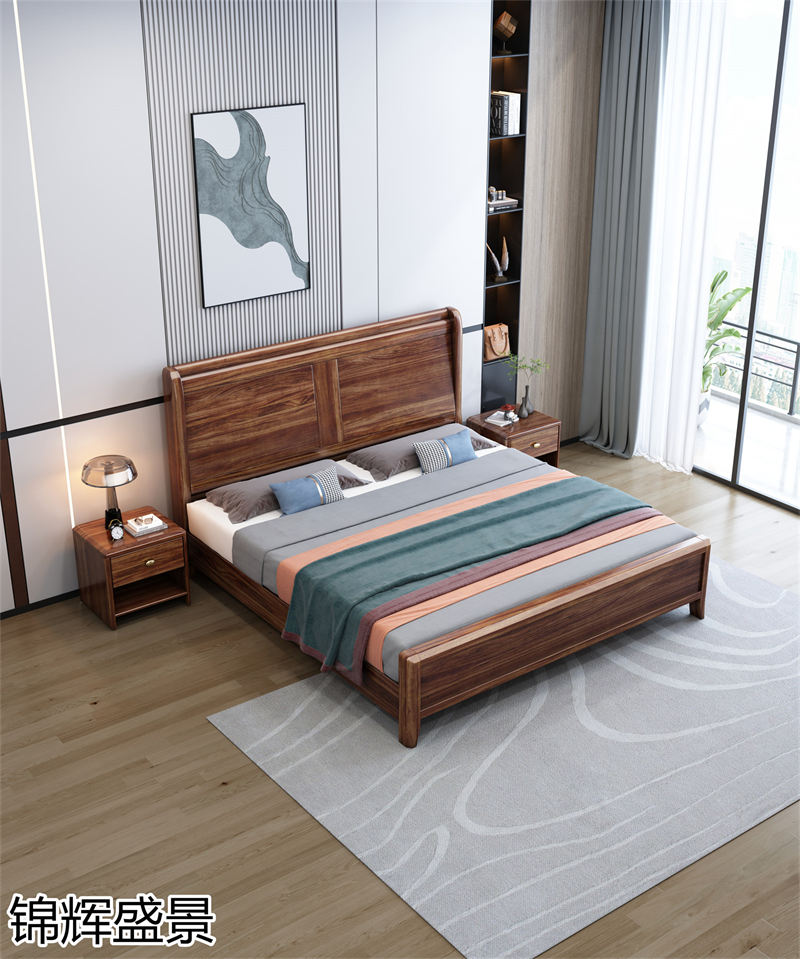 錦輝盛景現(xiàn)代實木風(fēng)格烏金木家具