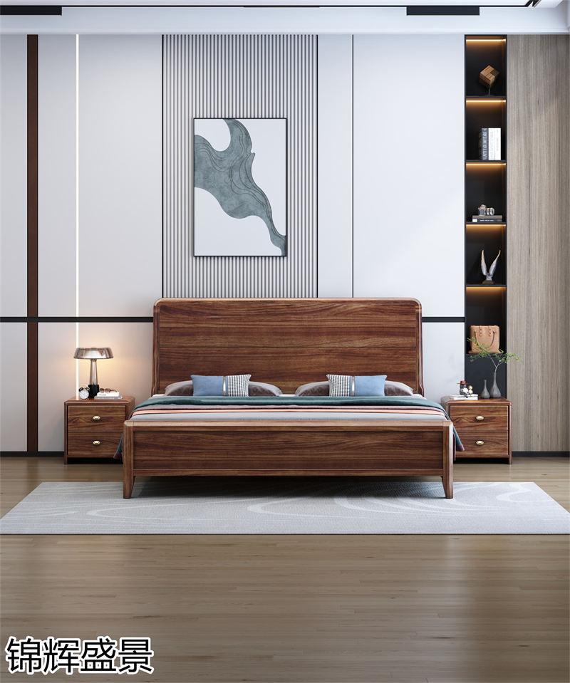 錦輝盛景現(xiàn)代實木風(fēng)格烏金木家具
