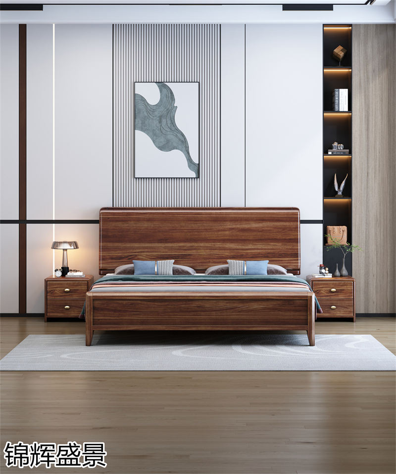 錦輝盛景現(xiàn)代實木風(fēng)格烏金木家具