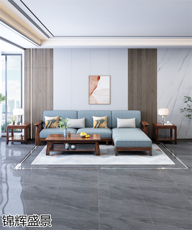 錦輝盛景現(xiàn)代實木風(fēng)格烏金木家具