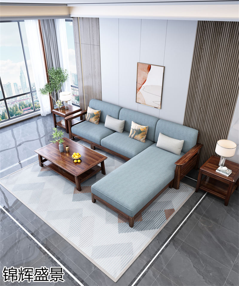 錦輝盛景現(xiàn)代實木風(fēng)格烏金木家具