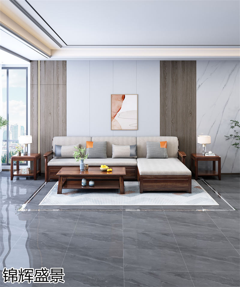 錦輝盛景現(xiàn)代實木風(fēng)格烏金木家具