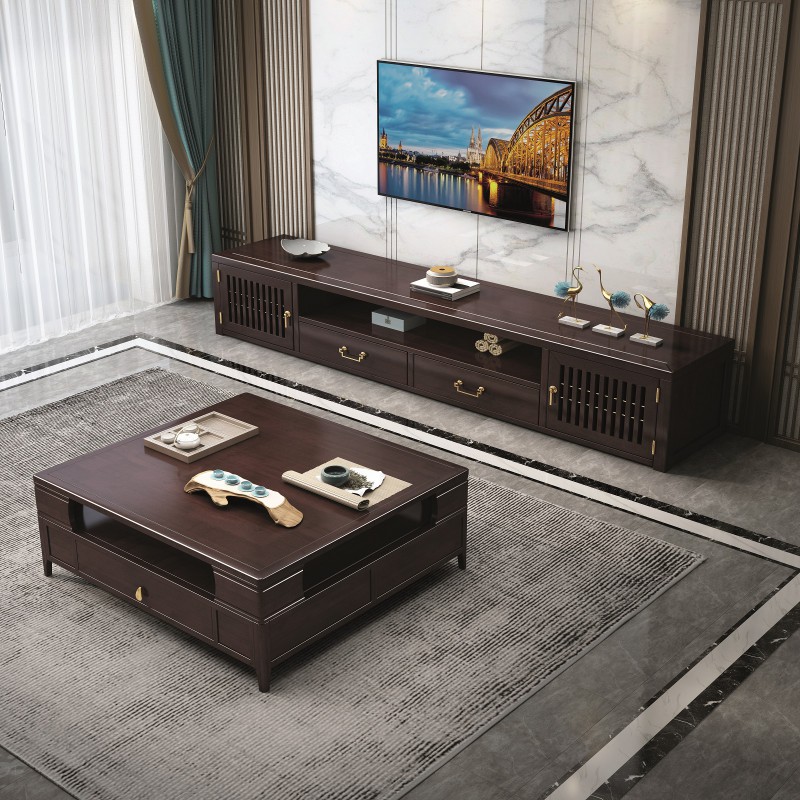 瑞聯新中式家具：1816#電視柜、806#茶幾