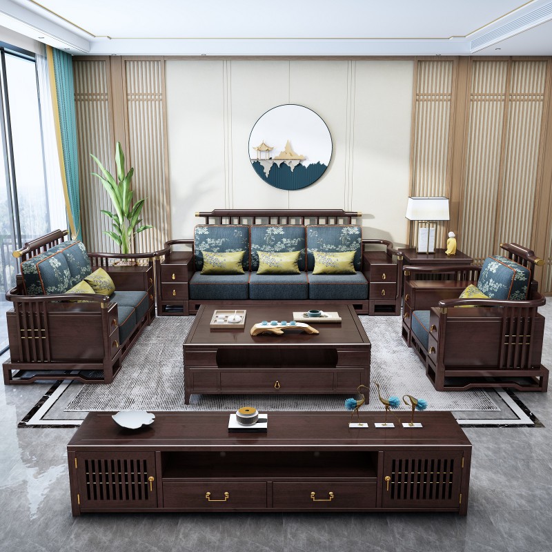 瑞聯(lián)新中式家具：809#厚墊高靠沙發(fā)