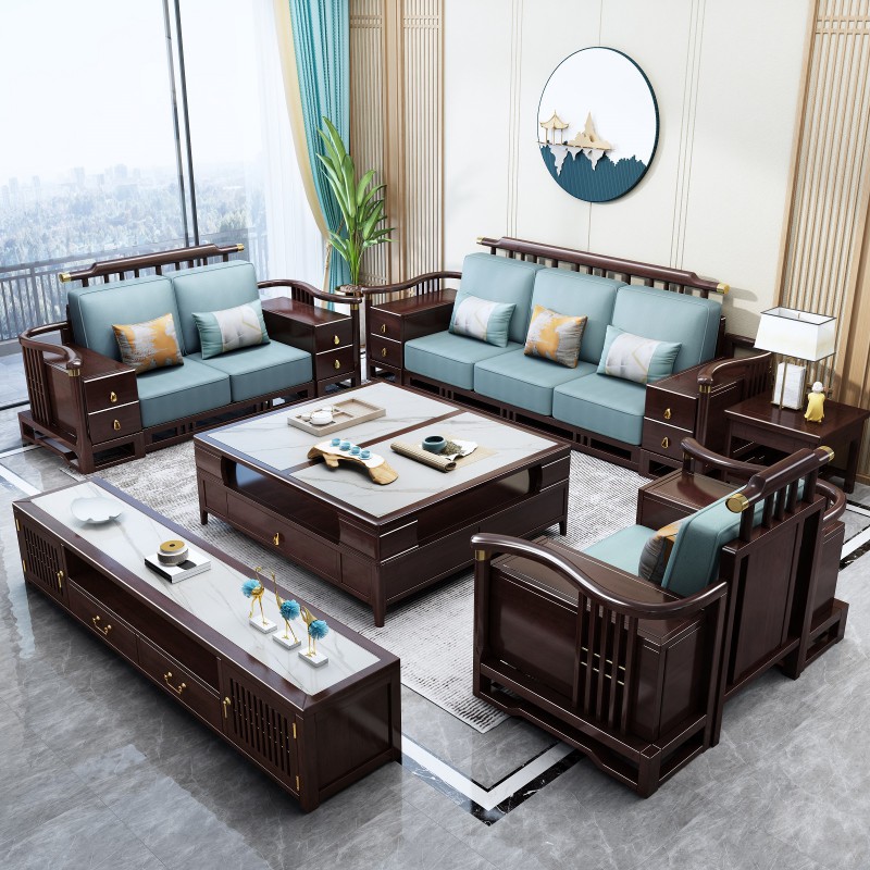 瑞聯(lián)新中式家具：809#厚墊高靠沙發(fā)