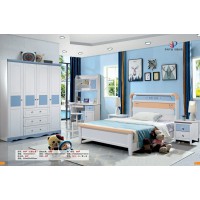 嘻哈年華青少年兒童實木床609#（巴黎之雪）