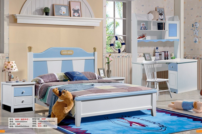 青少年兒童實(shí)木床509#（迪克牛仔）