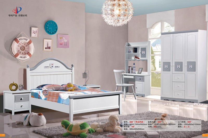 青少年兒童實木床606#（齊頭并進）