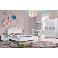 嘻哈年華青少年兒童實木床606#（齊頭并進）