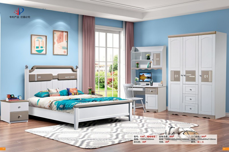 青少年兒童實(shí)木床538#（嘻哈有你）