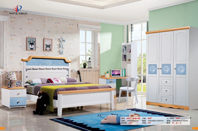 青少年兒童實木床666#（圣誕之雪）