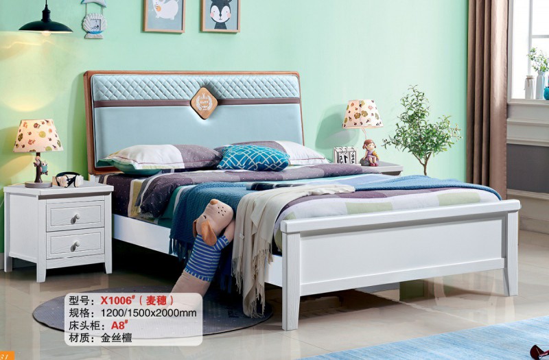 青少年兒童實(shí)木床X1006#（麥穗）