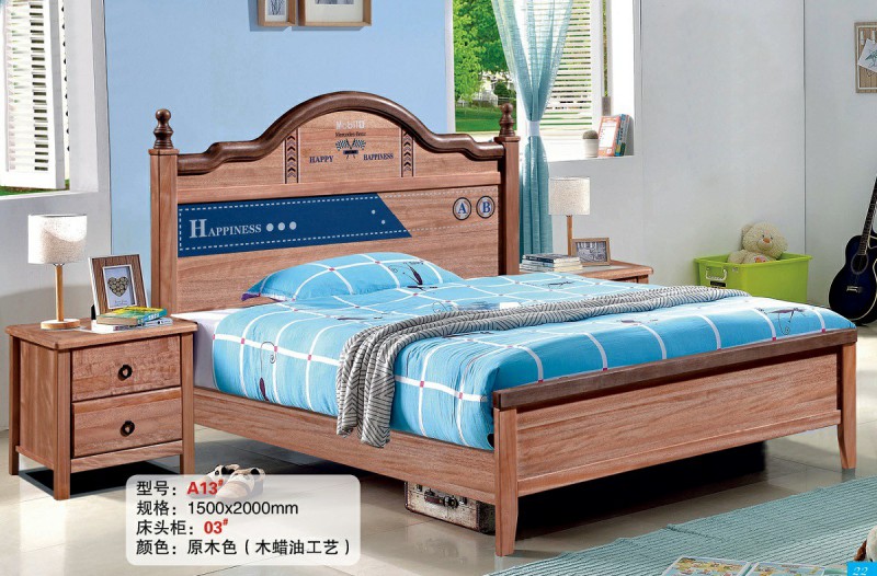青少年兒童金絲檀木木蠟油工藝床A13#