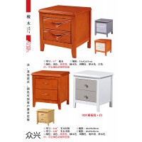 眾興床頭柜，南康床頭柜定制批發，江西胡桃色、海棠色、原木色、白色實木床頭柜廠家