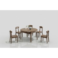 天倫雅樂現代極簡南美黑胡桃木家具： CT108跳臺、CY102餐椅