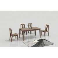 天倫雅樂現代極簡南美黑胡桃木家具：CT106餐臺、CY105餐椅