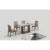 天倫雅樂現代極簡南美黑胡桃木家具： CT105餐臺、CY106餐椅