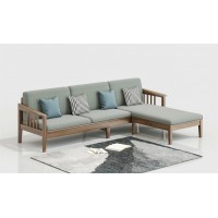 天倫雅樂現(xiàn)代極簡(jiǎn)南美黑胡桃木家具：SF110轉(zhuǎn)角沙發(fā)