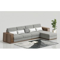 天倫雅樂現(xiàn)代極簡(jiǎn)南美黑胡桃木家具：SF109轉(zhuǎn)角沙發(fā)