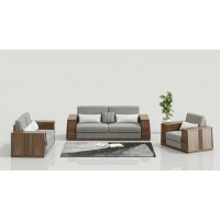 天倫雅樂現(xiàn)代極簡(jiǎn)南美黑胡桃木家具：SF109沙發(fā)1+2+3