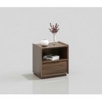 天倫雅樂(lè)現(xiàn)代極簡(jiǎn)南美黑胡桃木家具：NG103床頭柜