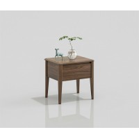 天倫雅樂(lè)現(xiàn)代極簡(jiǎn)南美黑胡桃木家具：NG102床頭柜