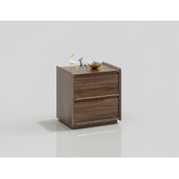 天倫雅樂(lè)現(xiàn)代極簡(jiǎn)南美黑胡桃木家具：NG101床頭柜