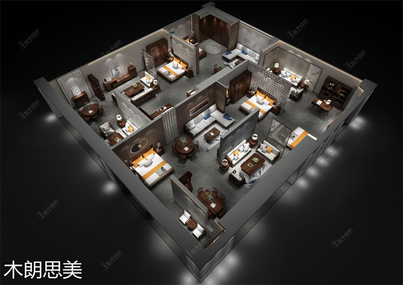 宏星緣 現(xiàn)慕家居 木朗思美家具展廳效果圖
