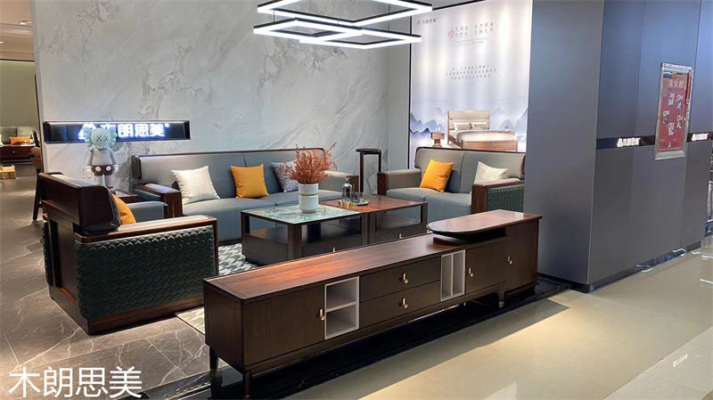 現(xiàn)慕家居 木朗思美 輕奢新中式黑檀木(烏金木)家具展廳實(shí)拍