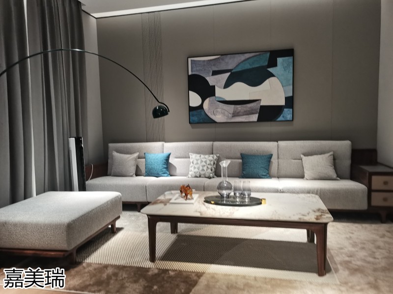 嘉美瑞 悅境 現代簡奢烏金木家具展廳實拍