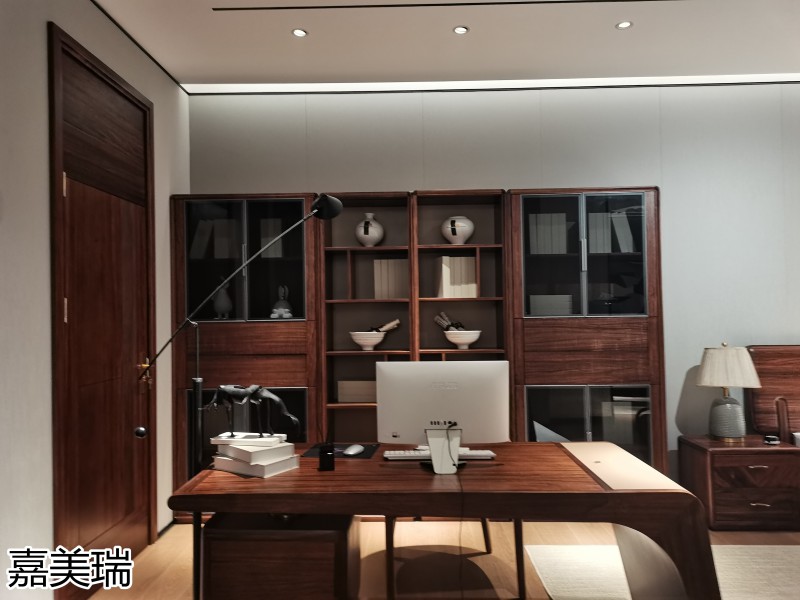 嘉美瑞 悅境 現代簡奢烏金木家具展廳實拍