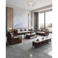 阿姆雷特新中式金絲檀木HT89沙發