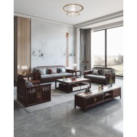 阿姆雷特新中式金絲檀木HT88沙發