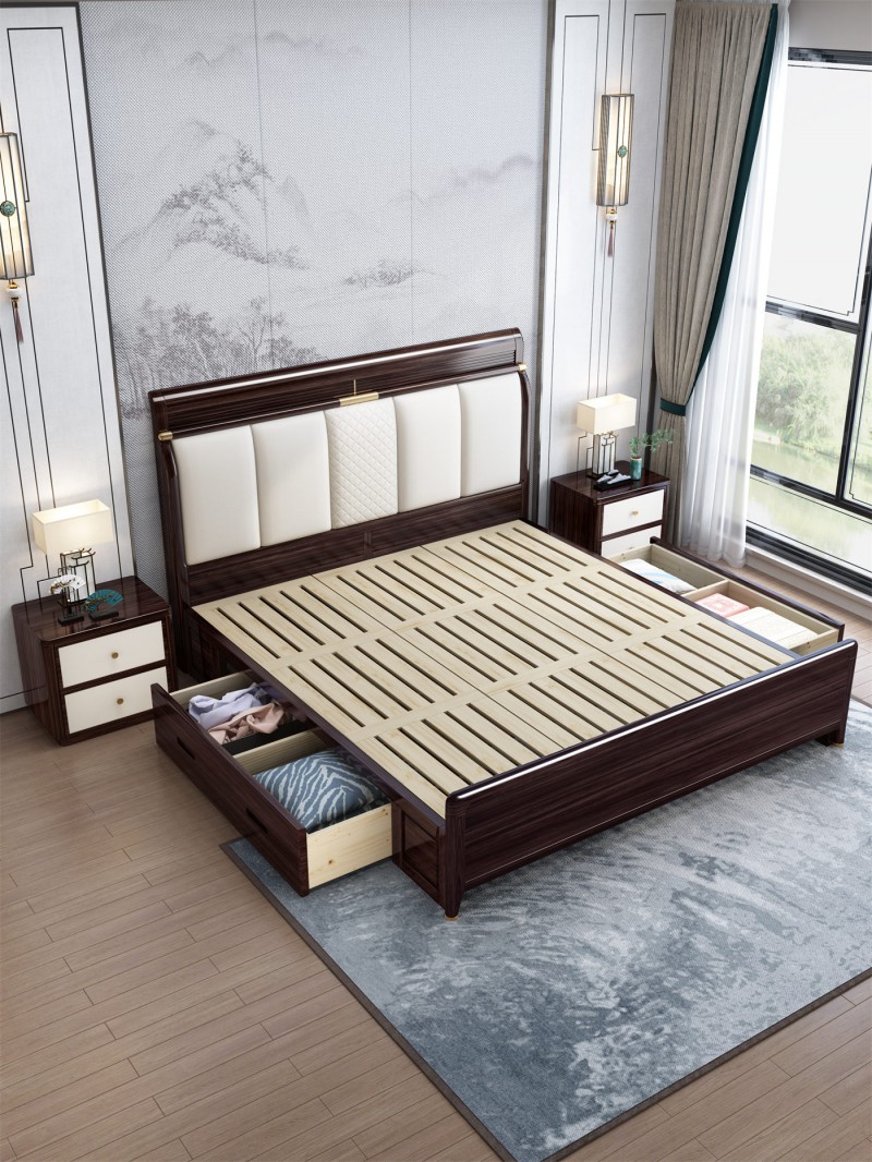 阿姆雷特新中式金絲檀木HT68床