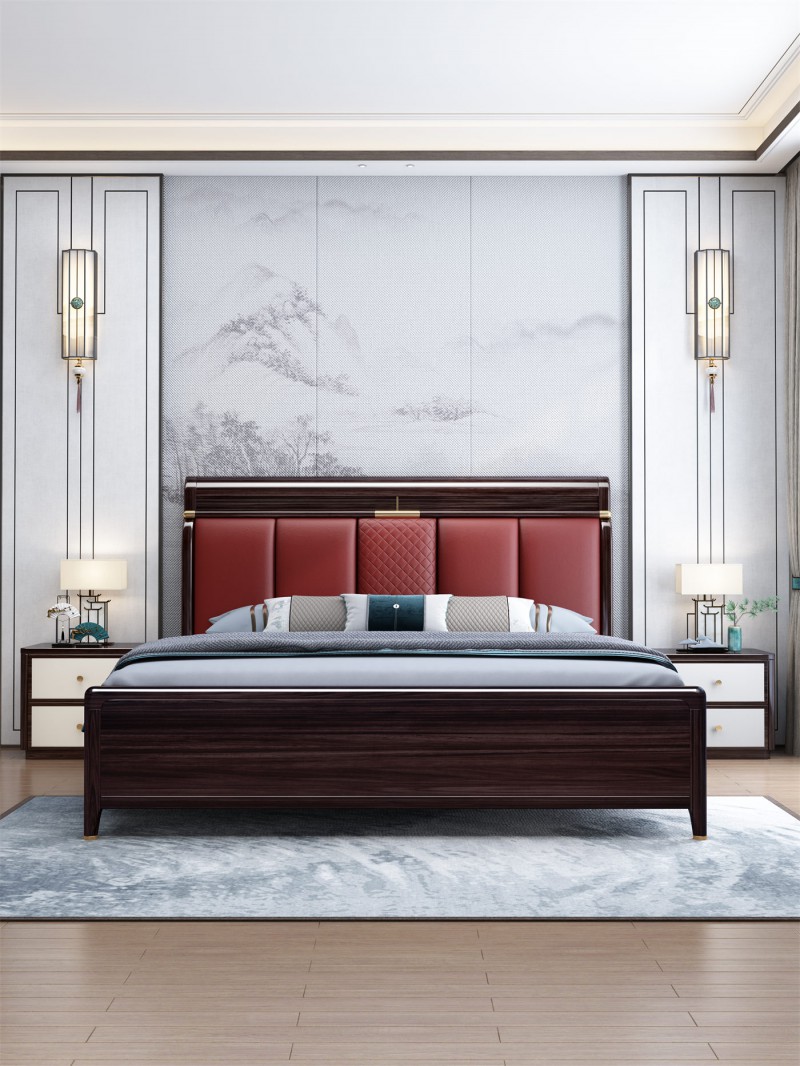 阿姆雷特新中式金絲檀木HT68床