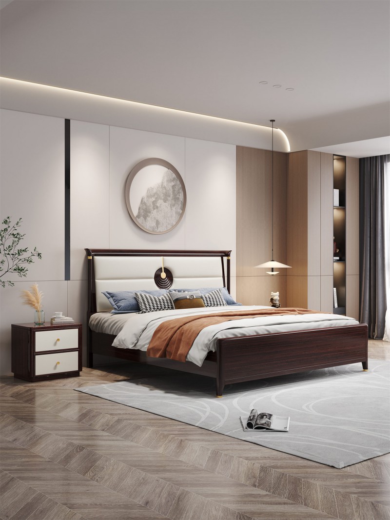 阿姆雷特新中式金絲檀木HT66床