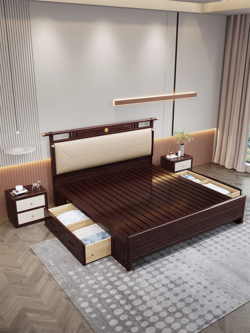 阿姆雷特新中式金絲檀木HT60床