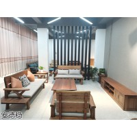 南美胡桃木家具，現代中式原木家具，宿木遷語家具品牌，安德穩家具生產廠家