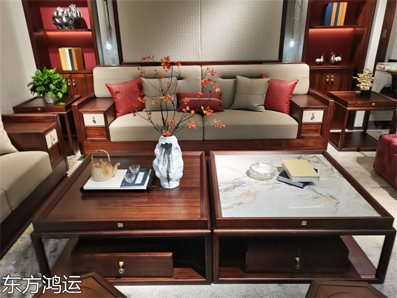 品橡家具 盧西彼海 東方鴻運國潮新中式烏金木家具展廳實拍