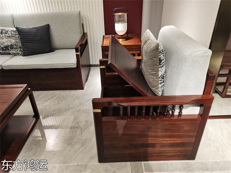 品橡家具 盧西彼海 東方鴻運國潮新中式烏金木家具展廳實拍