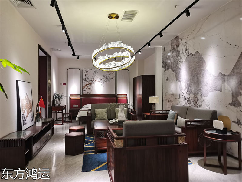 品橡家具 盧西彼海 東方鴻運國潮新中式烏金木家具展廳實拍