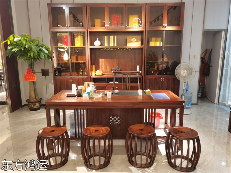 品橡家具 盧西彼海 東方鴻運國潮新中式烏金木家具展廳實拍