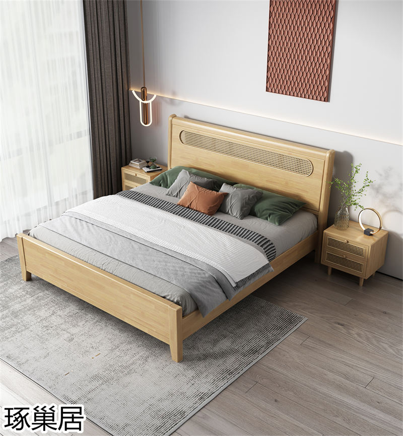 琢巢居 侘寂風(fēng)編藤實(shí)木家具