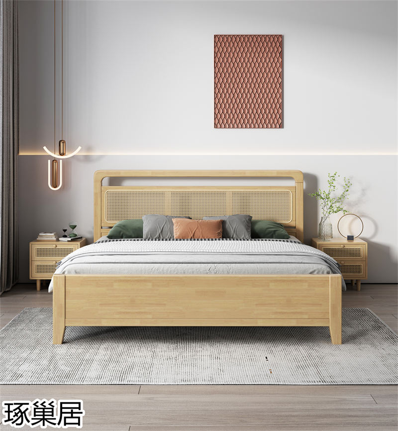 琢巢居 侘寂風(fēng)編藤實(shí)木家具