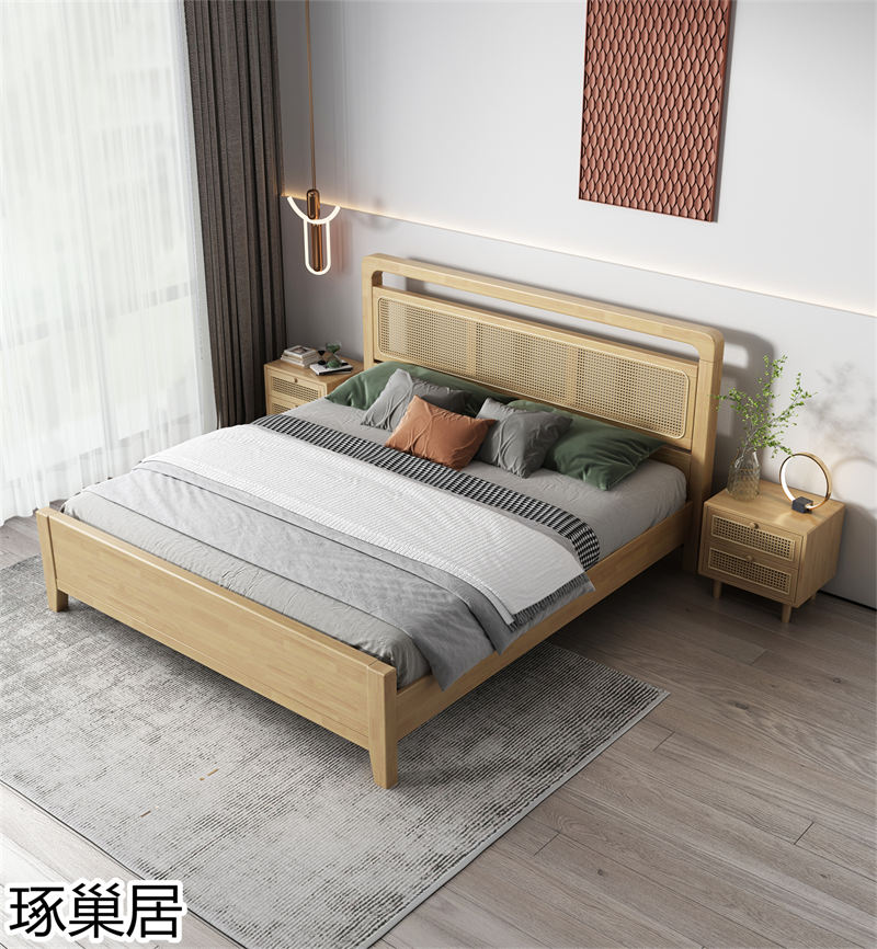 琢巢居 侘寂風(fēng)編藤實(shí)木家具