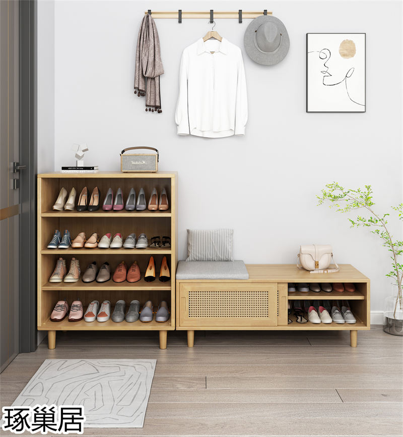 琢巢居 侘寂風(fēng)編藤實(shí)木家具